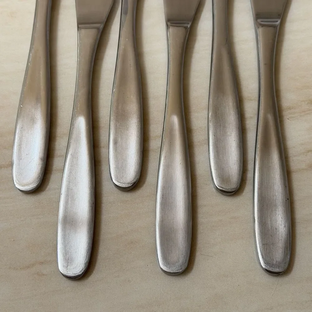 6pc Cambridge Serrated Dinner Knives 9 1/4 in 18/8 CBS121 Stainless Glossy